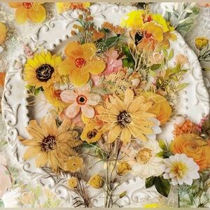 (3 for $20)Vintage Floral & Botanical Sticker pcs - 40, Golden Foil Accents new